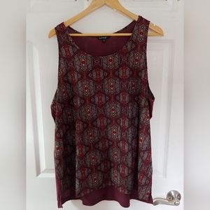 Sleeveless pattern top